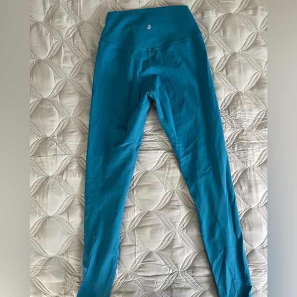 P’Tula Danielle Luxe Leggings Color Blue Turquoise Size M 26” - Picture 4 of 7